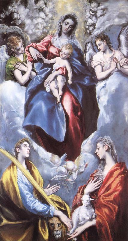 El Greco Madonna and child, and  Sta Martina and Sta Agnes oil painting image